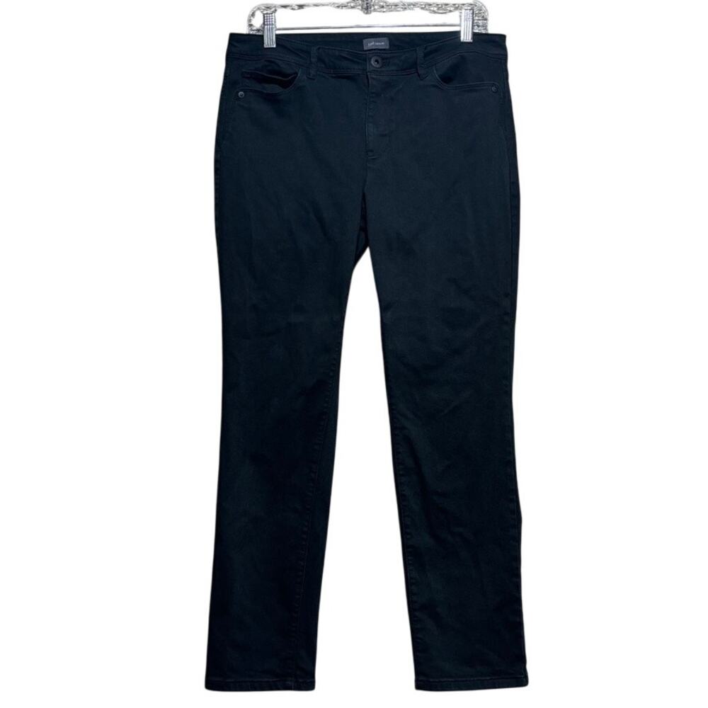J. Jill Denim Women's Stretch Straight Leg Dark Blue Jeans 8 Regular Career